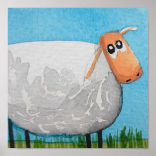 Cute cartoon schaap Gordon Bruce art Poster