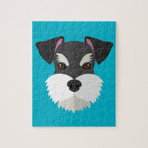 Cute Cartoon Schnauzer! Legpuzzel