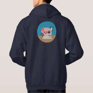 Cute Cartoon Schrijvende Big Hoodie