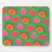 Cute Cartoon Scribbles Fun Gekke Bubblegum Head Muismat (Voorkant)