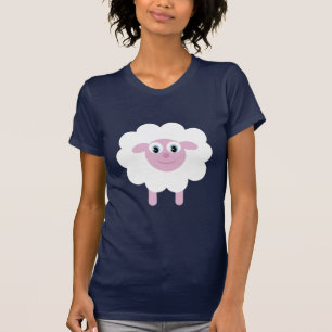 Cute Cartoon Sheep Animal Charge T-shirt