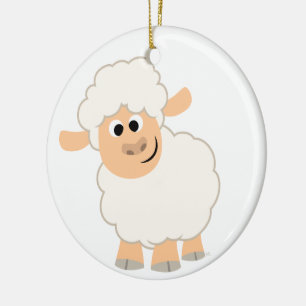 Cute Cartoon Sheep Keramisch Ornament