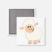 Cute Cartoon Sheep Magnet Magneet (Voorkant / Achterkant)