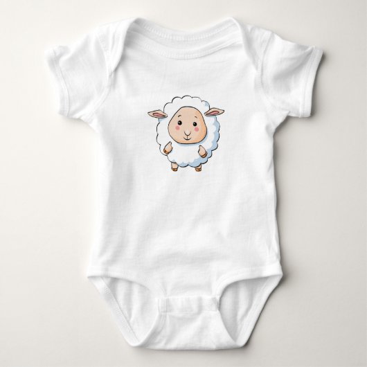 Cute Cartoon Sheep Romper (Voorkant)
