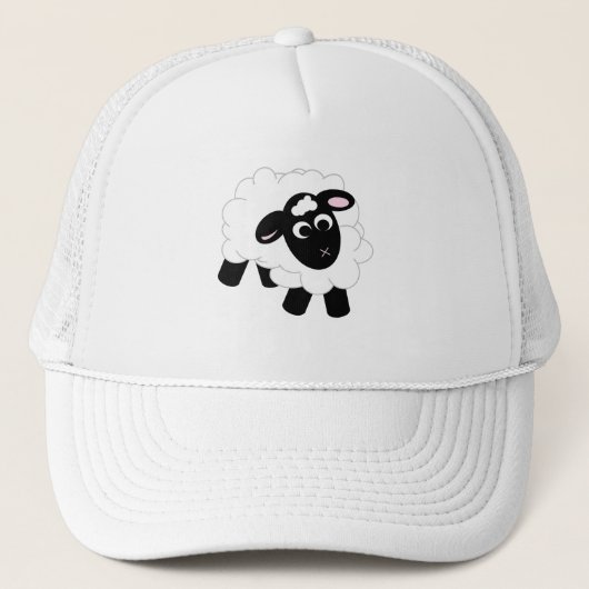 Cute Cartoon Sheep Trucker Hat Trucker Pet (Voorkant)
