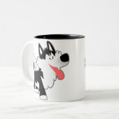 Cute Cartoon Siberian Husky Mok (Voorkant links)