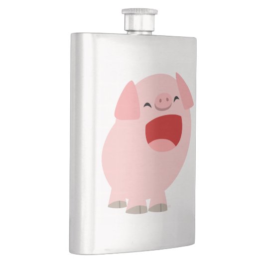 Cute Cartoon Singing Pig Classic Flask Heupfles (Rechts)