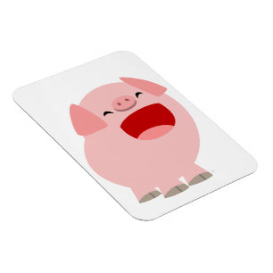 Cute Cartoon Singing Pig Flexible Magnet Magneet