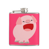 Cute Cartoon Singing Pig Hip Flask Heupfles (Voorkant)