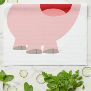 Cute Cartoon Singing Pig Kitchen Towel Theedoek