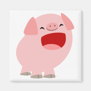 Cute Cartoon Singing Pig Magnet Magneet