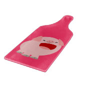 Cute Cartoon Singing Pig Paddle Cutting Board Snijplank (Hoek)