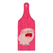 Cute Cartoon Singing Pig Paddle Cutting Board Snijplank (Voorkant)