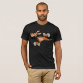 Cute Cartoon Skating Kangaroo T-Shirt (Voorkant volledig)