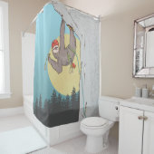 Cute cartoon, slank klimmen douchegordijn (In situ)