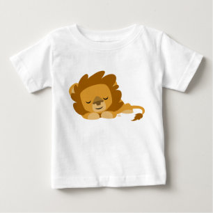 Cute Cartoon Sleeping Lion Baby T-Shirt