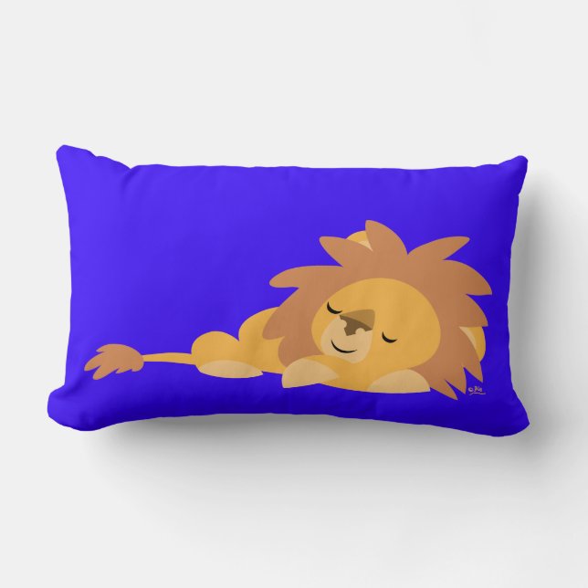 Cute Cartoon Slumbering Lion Pillow Kussen (Voorkant)