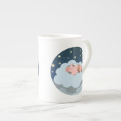 Cute Cartoon Slumbering Piglets Bone China Mok (Voorkant rechts)