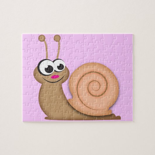 Cute Cartoon Snail Legpuzzel (Horizontaal)