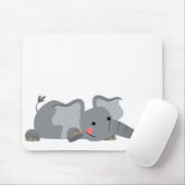 Cute Cartoon Sneaky Elephant Mousepad Muismat (Met muis)