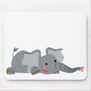 Cute Cartoon Sneaky Elephant Mousepad Muismat