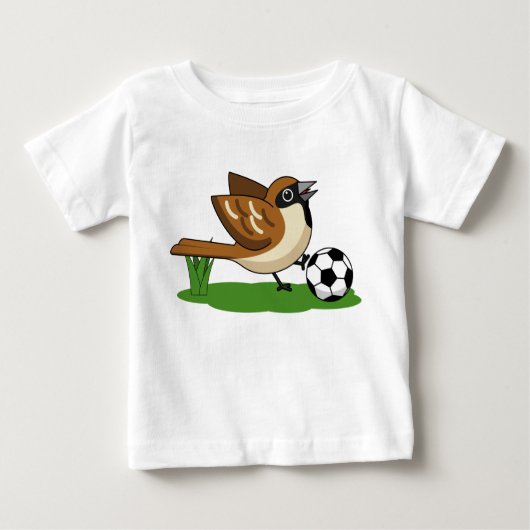 Cute Cartoon Sparrow Pplay Soccer (Voorkant)