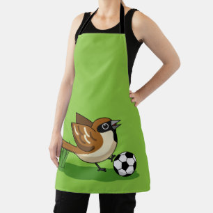 Cute Cartoon Sparrow Pplay Soccer Schort