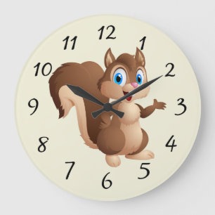 Cute cartoon Squirrel Grote Klok