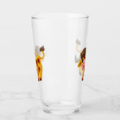 Cute Cartoon Steer Glas (Links)