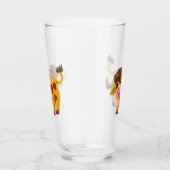 Cute Cartoon Steer Glas (Rechts)