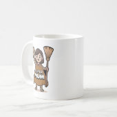 Cute Cartoon Super Mum Personalized Mug (Devant gauche)
