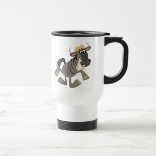Cute Cartoon Tap Danser Wildebeest Travel Mug