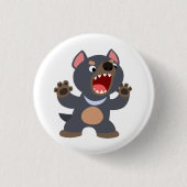 Cute Cartoon Tasmanian Devil Button Badge (Voorkant)