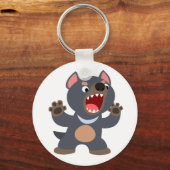Cute Cartoon Tasmanian Devil Sleutelhanger (Voorkant)
