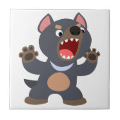 Cute Cartoon Tasmanian Devil Tegel Tegeltje (Voorkant)