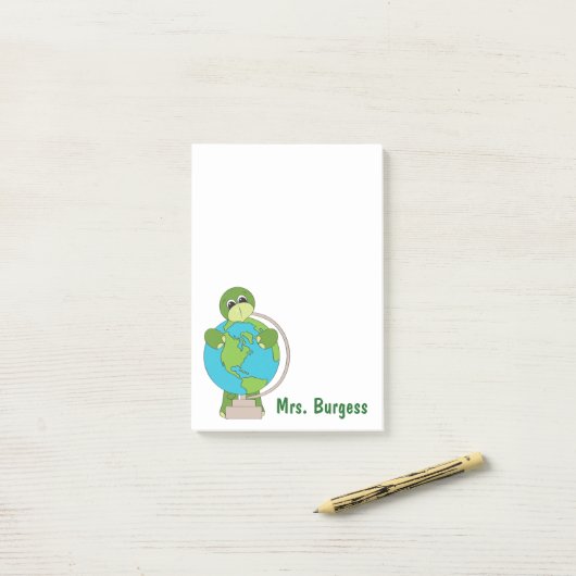 Cute Cartoon Teacher Post It Notes (Op bureau)