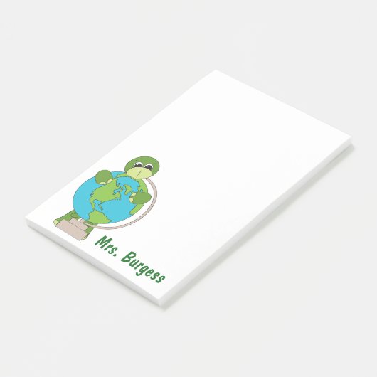 Cute Cartoon Teacher Post It Notes (Schuin)