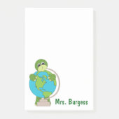 Cute Cartoon Teacher Post It Notes (Voorkant)