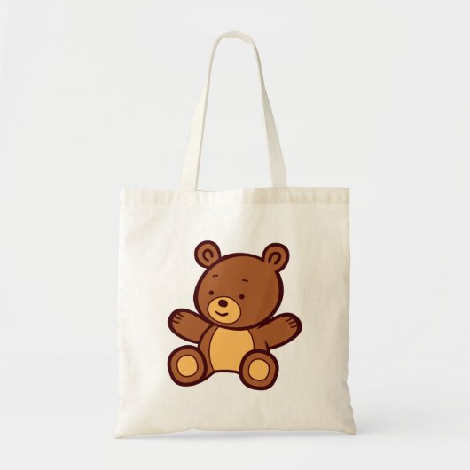 Cute Cartoon Teddy Bear Canvas tas (Voorkant)