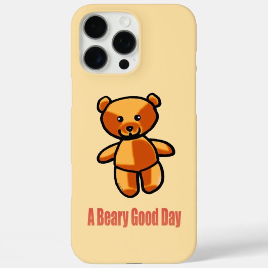 Cute Cartoon Teddy Bear Pun Illustration Case-Mate iPhone Case (Achterkant)