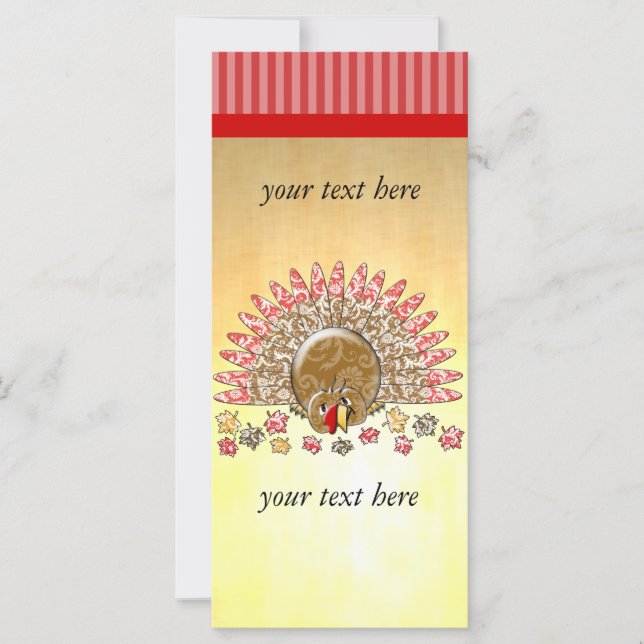 Cute Cartoon Thanksgiving Turkije (Voorkant)