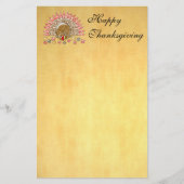 Cute Cartoon Thanksgiving Turkije Briefpapier (Voorkant)