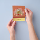 Cute Cartoon Thanksgiving Turkije Flyer (Hand)