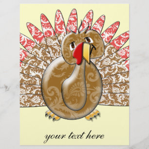 Cute Cartoon Thanksgiving Turkije Flyer