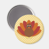 Cute Cartoon Thanksgiving Turkije Magneet (Voorkant / Achterkant)