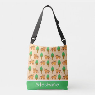 Cute Cartoon Tiger Pattern - Gepersonaliseerd Crossbody Tas