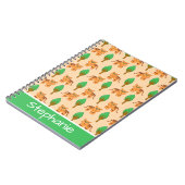 Cute Cartoon Tiger Pattern - Gepersonaliseerd Notitieboek (Linkerzijde)