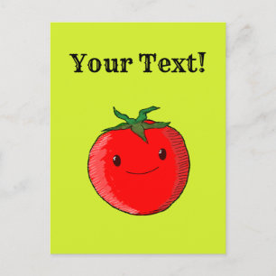 Cute Cartoon Tomato Briefkaart
