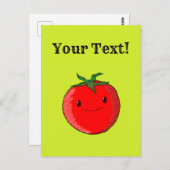 Cute Cartoon Tomato Briefkaart (Voorkant / Achterkant)