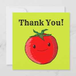 Cute Cartoon Tomato - Hartelijk dank Bedankkaart